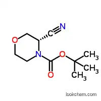 Molecular Structure of 1257856-86-2 ((S)-4-Boc-3-cyanomorpholine)